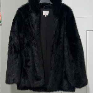 Gianni Bini Women's Elegant Black Fur Jacket